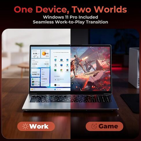2026 15.6" FHD Gaming Laptop, AMD Ryzen 7 6800H(up to 4.7GHz), 24GB RAM, 1TB NVMe SSD, Windows 11 Pro Laptop Computer with Backlit Keyboard, 6 Ports for Gaming, Programming, Video Editing in Kuwait