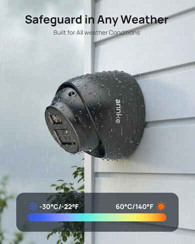 ANNKE 3K PoE Security Camera with Red & Blue Strobe Flash Light Alarm, IP67 in Kuwait
