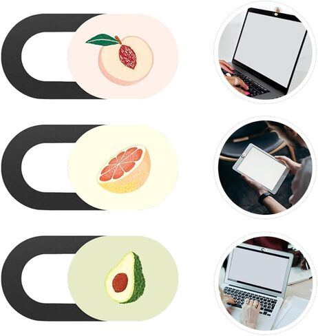 Artibetter 3pcs Sliding Webcam Privacy Covers for Laptop and Tablet, Abs Material Camera Cover with Anti-Peeping Function, Privacy Protection for Online Meetings and Video Calls in Kuwait