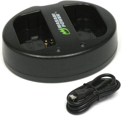 Wasabi Power Dual USB Battery Charger for Pentax D-LI90 and Pentax 645D, 645Z, K-01, K-3, K-5, K-5 II, K-5 IIs, K-7 in Kuwait