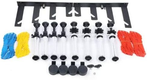 Photography 4 Roller Wall-Mounted Background Support System for Home Photo Studio, Including 2 Brackets, 8 Shafts with Gears, 4 Weights, 4 Chains Backdrop Holder, 10KG Load in Kuwait