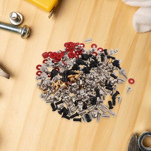 Outanaya PC Case Screws Set with Comprehensive Compatibility 360pcs Plain Carbon Steel Fasteners and Effortless Upgrades, Includes Compact Box for Computer Repair for Laptop and PC in Kuwait