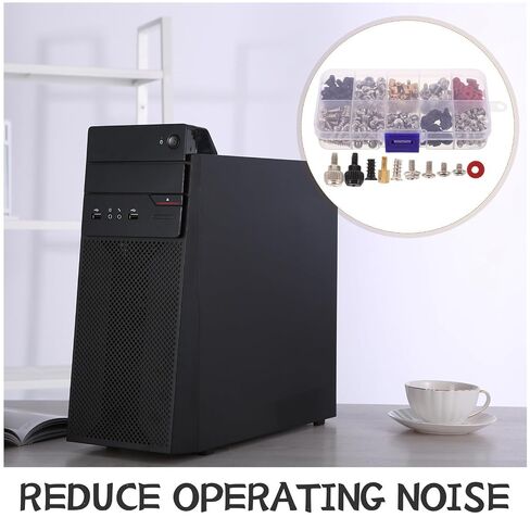 Veemoon 360pcs Computer Screws Assortment Kit for PC Motherboard and Cooling Fans with Plain Carbon Steel Material and Stable Fan Installation, for Power Supplies and Effortless Upgrades in Kuwait