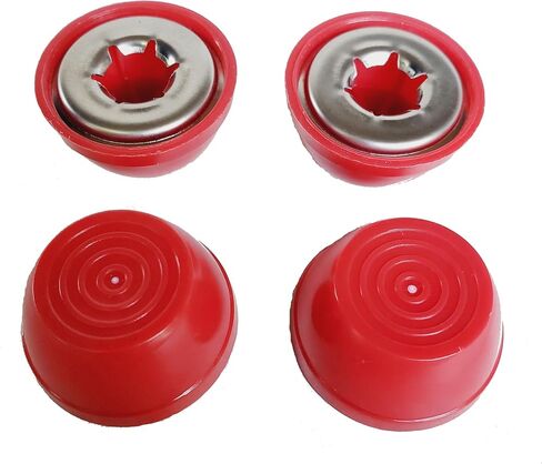 Quadrapoint Hub Cap Compatible with Popular Red Wagon Brand Plastic & Folding Wagons 7/16" Black (NOT for Wood or Steel Wagons) in Kuwait