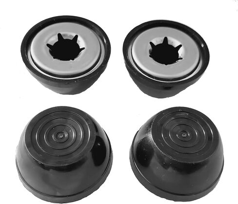 غطاء Quadrapoint Hub متوافق مع العربات البلاستيكية والقابلة للطي ذات العلامة التجارية Red Wagon الشهيرة مقاس 7/16 بوصة باللون الأسود (ليس للعربات الخشبية أو الفولاذية) in Kuwait