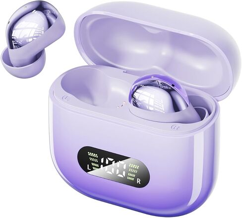 2026 Wireless Sleep Headphones, Tiny Comfortable Design for Side Sleepers, 48H Playtime, Bluetooth 6.0 with LED Battery Display, Ideal for Sleeping, Working & Hiking (Purple) in Kuwait