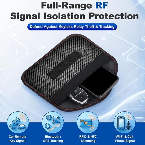 Faraday Bag 2-Pack, Signal Blocker for Car Keys & Phone, Anti-Theft in Kuwait