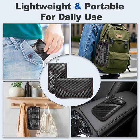 Faraday Bag 2-Pack, Signal Blocker for Car Keys & Phone, Anti-Theft in Kuwait