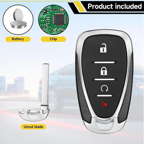 2 Pcs Key Fob Replacement Fits for Chevy Equinox 2018-2024 Bolt 2017-2022 Trax 2017-2020 Sonic 2018-2020 Volt 2016-2019 Smart Car Keyless Entry Remote Control Remote HYQ4AA HYQ4AS 315Mhz in Kuwait