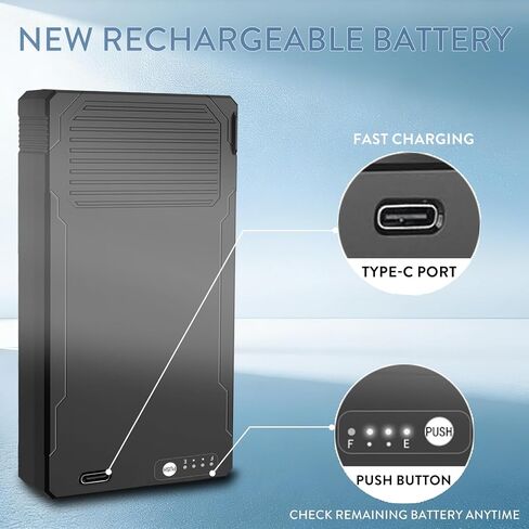 2 Pack LIT-22 Battery Pack 7000mAh Rechargeable Replacement Battery for SPYPOINT Trail Camera - Compatible with Flex-M/G-36 /Plus/S Cellular Trail Cameras with USB C Cable in Kuwait