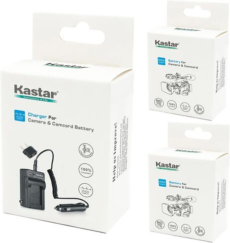 Kastar Battery (2-Pack) and Charger Kit for JVC BN-VF815, BN-VF815U and GZ-HD30 GZ-HD40 GZ-HD300 GZ-HD320 GZ-HM1 GZ-HM110 GZ-HM200 GZ-HM400 GZ-HM80 GZ-HM90 GZ-X900 GC-PX100 GC-P100 GC-PX1 GC-PX10 in Kuwait