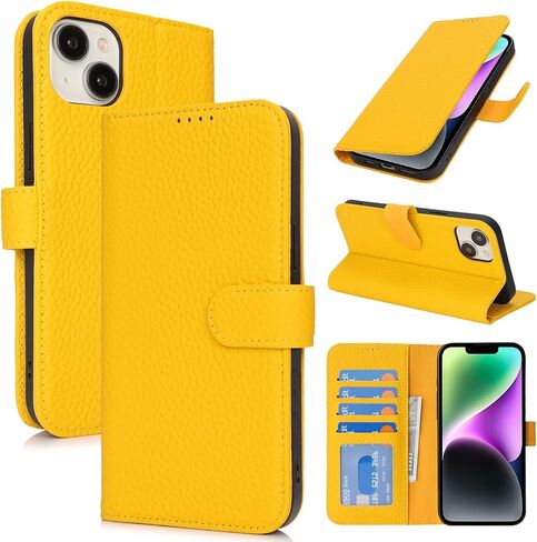 SailorTech Case for iPhone 15 Pro Max Genuine Leather with Wallet Card Slot, Flip Folio Book with Kickstand Magnetic Leather Protective Shockproof Phone Cover for iPhone 15 Pro Max Purse Case-White in Kuwait
