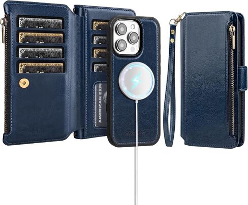 Antsturdy Compatible with MagSafe iPhone 14 Pro Wallet Case,Purple in Kuwait