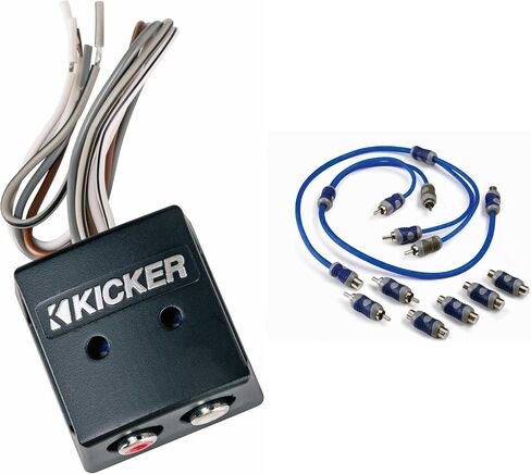 Kicker 46KISLOC K-Series Interconnect, Speaker to RCA W/Line-Out Converter & 46KIYFM Y-Adapter M/F Signal Cable in Kuwait