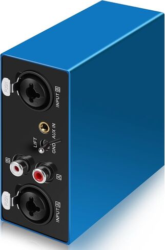 Hum Eliminator XLR TRS RCA 3.5mm AUX Multi Channel Ground Loop Noise Isolator Gold Coating Audio Speaker Buzzing Noise Filter for Home Stereo System/Speaker/Car Audio/Car Kit/Audio Player (Blue) in Kuwait