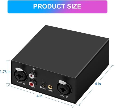 Hum Eliminator XLR TRS RCA 3.5mm AUX Multi Channel Ground Loop Noise Isolator Gold Coating Audio Speaker Buzzing Noise Filter for Home Stereo System/Speaker/Car Audio/Car Kit/Audio Player (Blue) in Kuwait