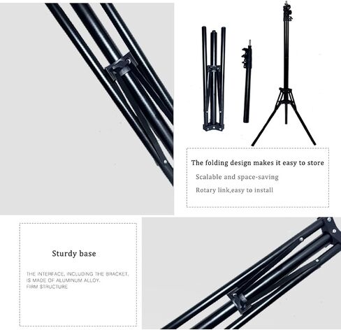 10x6.5ft Adjustable Photo Backdrops Stand Kit Portable Portrait & Studio Black Screen Stand Support with 4 Clamps,1x Black Backdrop Carrying Bag Disassembly Photography Accessories Banner Stand in Kuwait