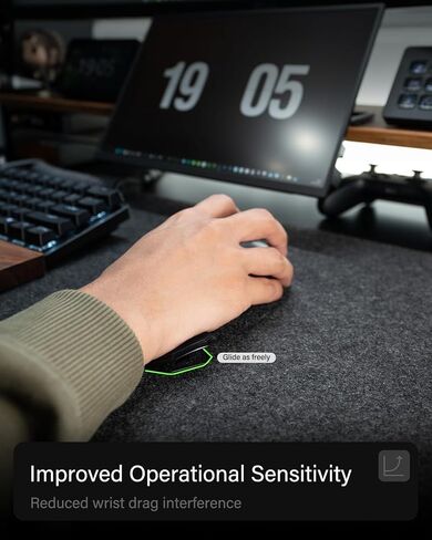 Stageek Mouse Wrist Rest,Ergonomic Wrist Rest for Mouse,Carpal Tunnel Support,Anti-Fatigue,Easy Glide Wrist Rest for The Right Hand,Black. in Kuwait