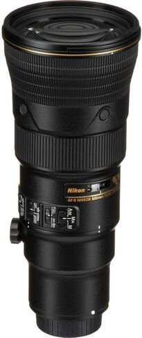 Nikon AF-S NIKKOR 500mm F/5.6E PF ED VR Telephoto Lens for Nikon DSLR (20082) + 64GB Memory Card + Backpack + Card Reader + Corel Photo Software + Filter Kit + Flex Tripod + Memory Wallet + More in Kuwait