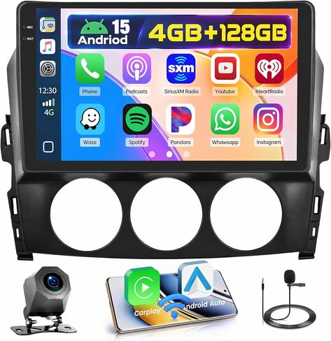 [Fuluku] 4+64GB 9" Android 15 Car Radio for Mazda MX-5 Miata 2006-2015 in Kuwait