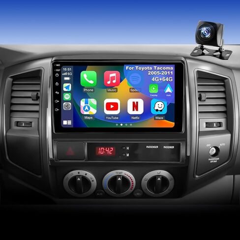 5GWifi 64G Upgrade Android Car Radio For Toyota Tacoma 2005-2015, Car Audio 9inch Touch Screen Replacement Head Unit, Wireless Carplay Screen Android Auto GPS Navigation DSP FM Bluetooth Backup Camera in Kuwait