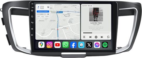 8Core 4GRAM 64GROM Car Radio for Honda Accord 2013 2014 2015: 10 Inch Touch Screen Stereo Wireless CarPlay Android Auto Android 15 GPS 5G WiFi DSP SWC 1080P Backup Camera in Saudi Arabia