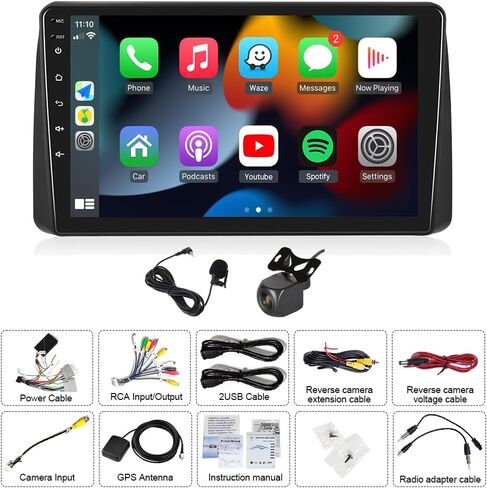 2+64G Car Radio for Dodge Grand Caravan 2011 2012 2013 2014 2015 2016-2020 in Kuwait