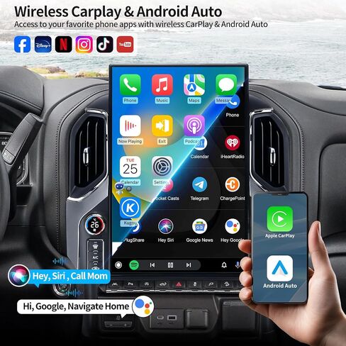 Radio for Chevrolet Silverado GMC Sierra 2019-2024 17.2inch in Kuwait