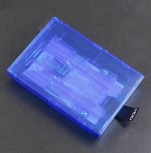 Plastic HDD Hard Disk Drive Box for Xbox 360 Slim/Xbox 360 Elite HDD Case Shell Cover (Clear Blue) in Kuwait