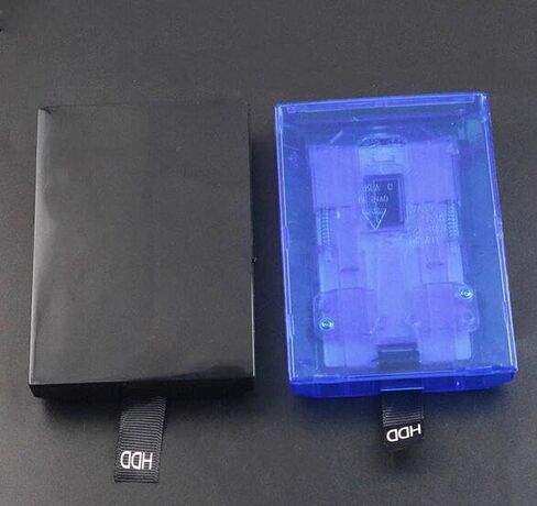 Plastic HDD Hard Disk Drive Box for Xbox 360 Slim/Xbox 360 Elite HDD Case Shell Cover (Clear Blue) in Kuwait