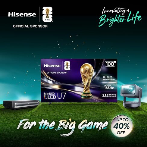 Hisense 65-Inch Class QLED 4K S7N CanvasTV™ Series Dolby Vision HDR Google Smart TV (65S7N) - 144Hz, Art Mode, Anti-Glare Panel, Hi-Matte Display, Frame & UltraSlim Wall Mount Included in Kuwait