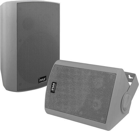 Pyle 6.5 Inch Wall Mount Waterproof Speaker System for Indoor or Outdoor Wireless Bluetooth Surround Sound System, White (2 Pack) in Kuwait