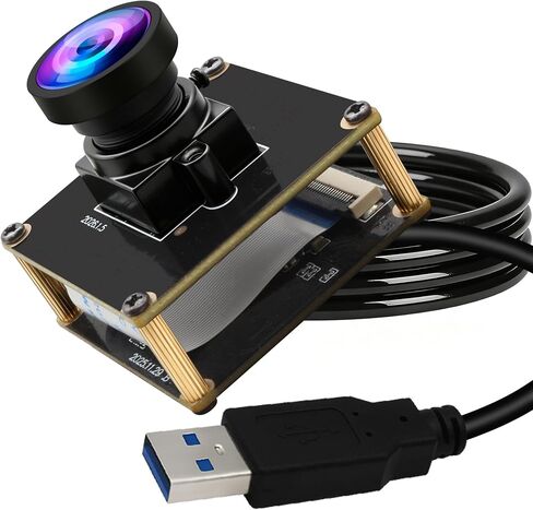 ELP 5mp 60fps Global Shutter USB3.0 Camera Module Wide Angle 120degree Webcam Board for Computer Mini UVC USB3.0/2.0 PC Camera High Speed Lightburn Cameras for Laser OG05B10 Webcamera for Laptop in Kuwait