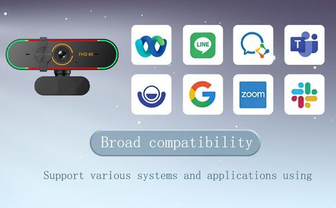 Camera for Gaming Streaming,with Microphone& Privacy Cover & Plug&Play,Works Zoom/Teams/Skype/Google Meet in Kuwait
