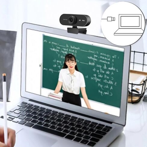 USB HD 1080P/2K Webcam Autofocus with Microphone Computer PC Webcam for PC/Laptop Conferences and Video Calls in Kuwait