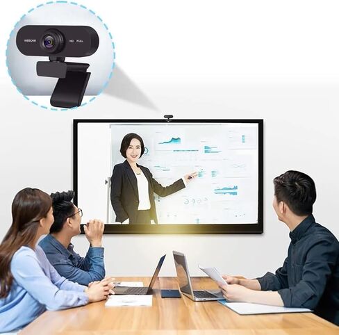 USB HD 1080P/2K Webcam Autofocus with Microphone Computer PC Webcam for PC/Laptop Conferences and Video Calls in Kuwait