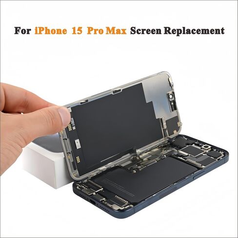 ZTR for iPhone 15 Pro Max Screen Replacement 6.7'', LCD Display and Touch Digitizer Full Assembly with Repair Tool Kits, 120Hz Promotion, Screen Protector (for Model A2849, A3105, A3106, A3108) in Kuwait