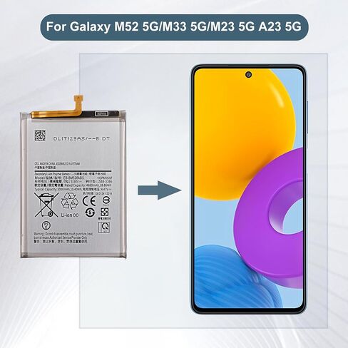 Replacement Battery EB-BM526ABS Compatible with Samsung Galaxy M52 5G/M33 5G/M23 5G A23 5G with Tools in Kuwait