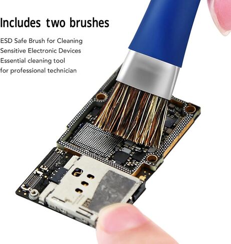 Fabater Motherboard IC Cleaning Brush, Dual Head Steel Wire and Antistatic with Phone Motherboard IC Cleaning Brush, ESD Safety for Mobile Phone Tablet PC Keyboard Fan in Kuwait