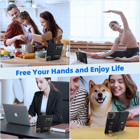 for Google Pixel 9 Pro Fold Leather Phone Case with Grip Ring Finger Strap,360° Rotatable Stand Built-in Screen Protector Cases,Full Body Anti-Scratch Shockproof Wristband Flip Cover(Black) in Kuwait