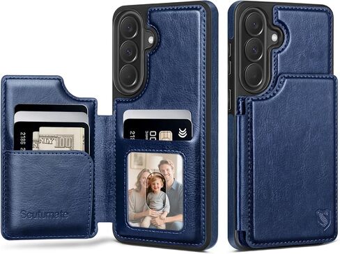 Compatible with Samsung Galaxy A37 5G Wallet Case with Card Holder,PU Leather RFID Blocking Shockproof Flip Cover Credit Card Slots Kickstand Men Women Phone Case,Black in Kuwait