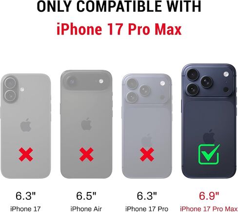Wallet Case Compatible with iPhone 17 Pro Max, RFID Blocking in Kuwait