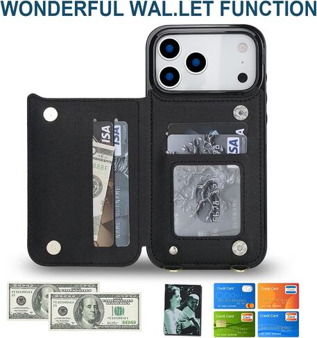 Wallet Case Compatible with iPhone 17 Pro Max, RFID Blocking in Kuwait