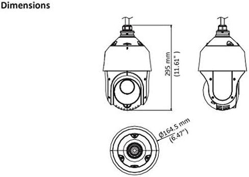 ENS SAZ4C225IR-A 2MP IR WDR TVI/AHD/CVI/CVBS PTZ 4-Inch Speed Outdoor Analog Dome Camera with 4.8 mm to 120 mm, 25× Optical, BNC Connection. in Kuwait