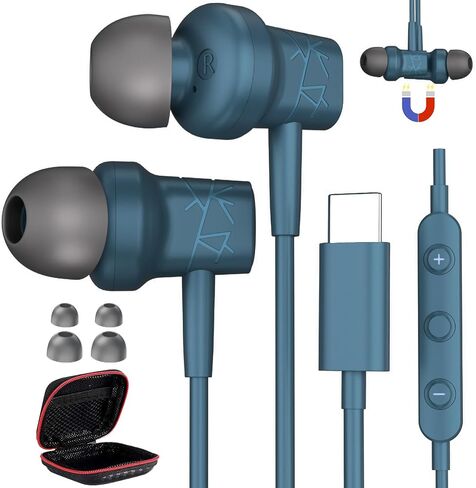 USB C Headphones in-Ear Wired Earbuds for iPhone 17 16 15 Pro Max in Kuwait