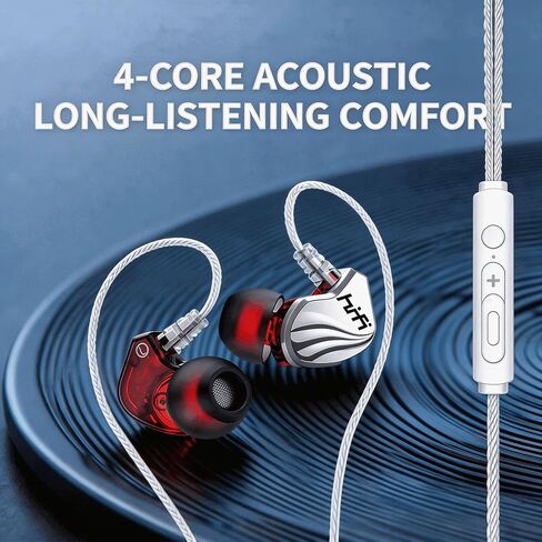 【 6D Surround Sound USB-C Jack & 2026 new Model】 HiFi Gaming Wired Headphones, Wired Microphone, Comfortable fit, Built-in Noise Reduction for Clear Calls, Suitable for Musicians, Daily Calls in Kuwait