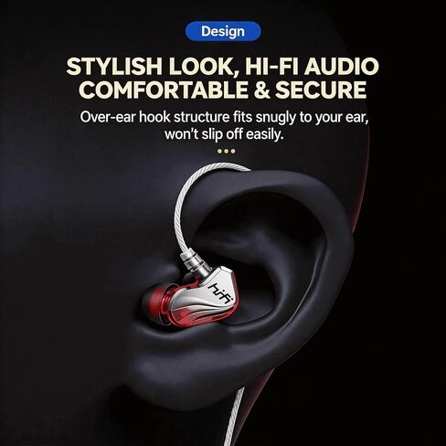 【 6D Surround Sound USB-C Jack & 2026 new Model】 HiFi Gaming Wired Headphones, Wired Microphone, Comfortable fit, Built-in Noise Reduction for Clear Calls, Suitable for Musicians, Daily Calls in Kuwait