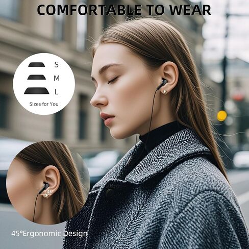 Jelanry USB C Headphones with Microphone Wired Earbuds Volume/Mute Function in Kuwait