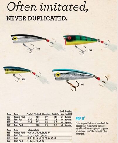 Rebel Lures Pop-R Topwater Popper Fishing Lure, Silver Shad, Pro Pop-R Plus (1/4 oz) in Kuwait