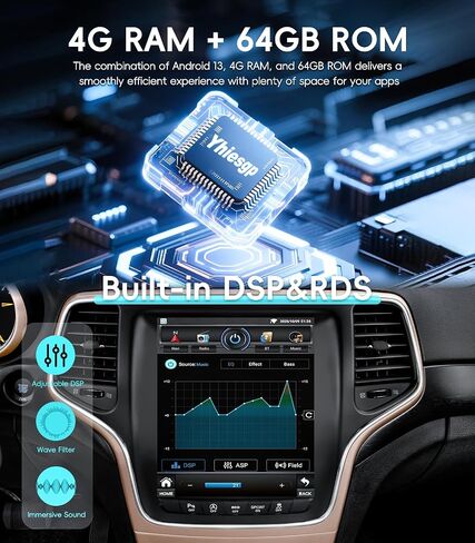 4G+64GB Car Radio Stereo for Jeep Grand Cherokee 2014-2017 in Kuwait